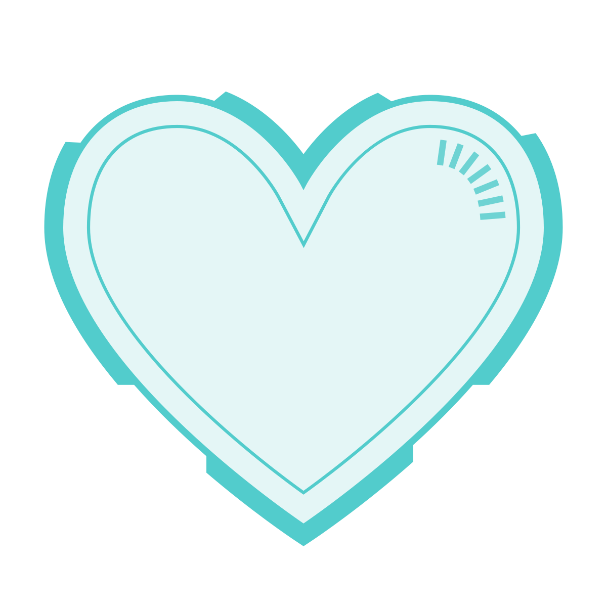 sci-fi style hearts icon