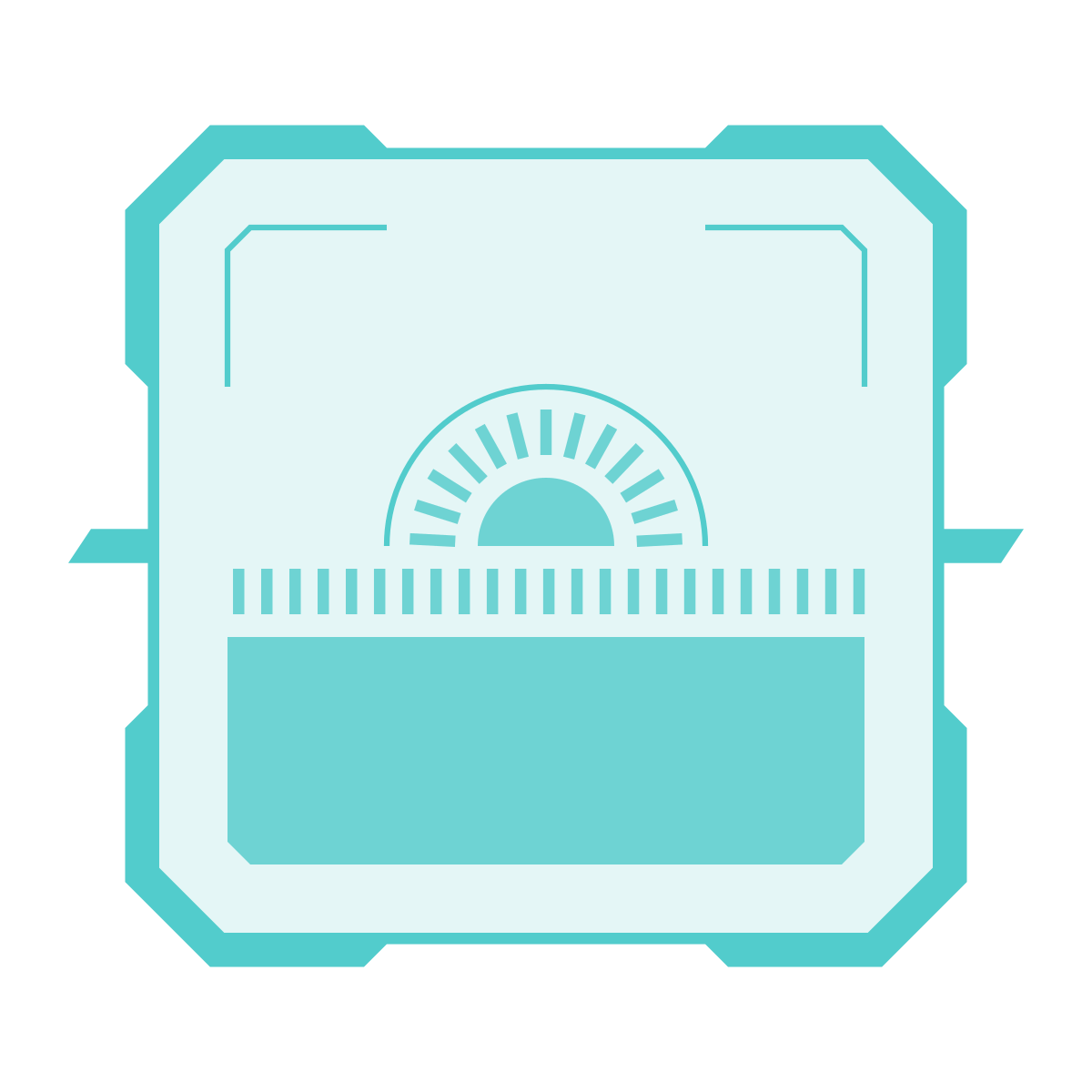 sci-fi style iris scan icon