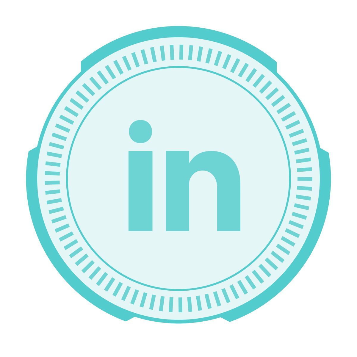 sci-fi style 링크드 인 icon