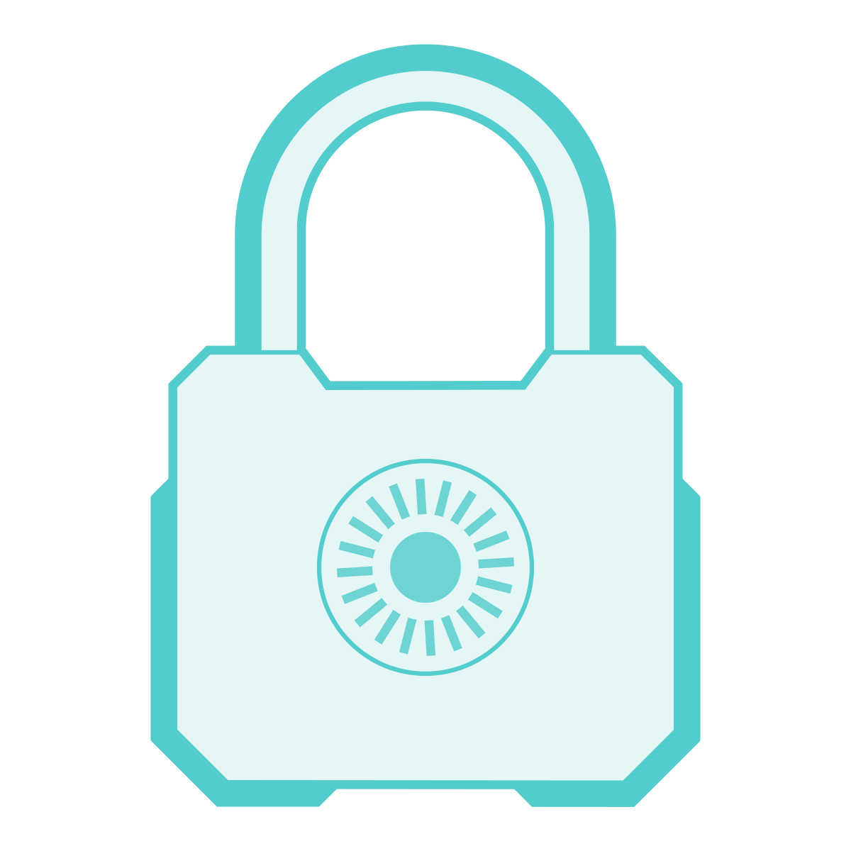 sci-fi style lock icon