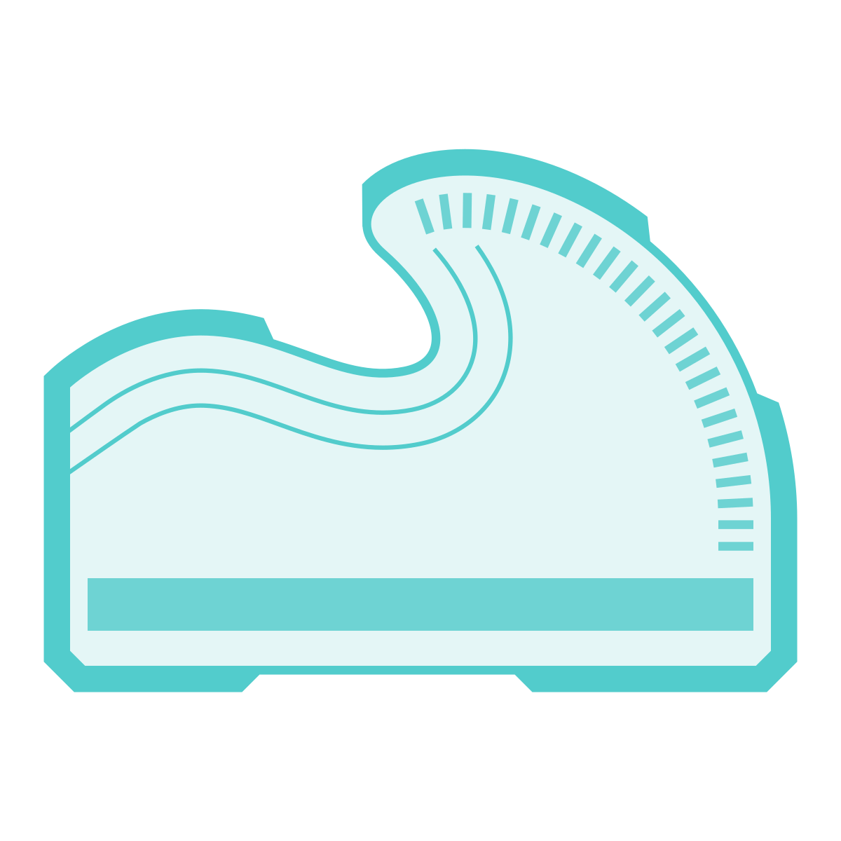 sci-fi style ocean wave icon