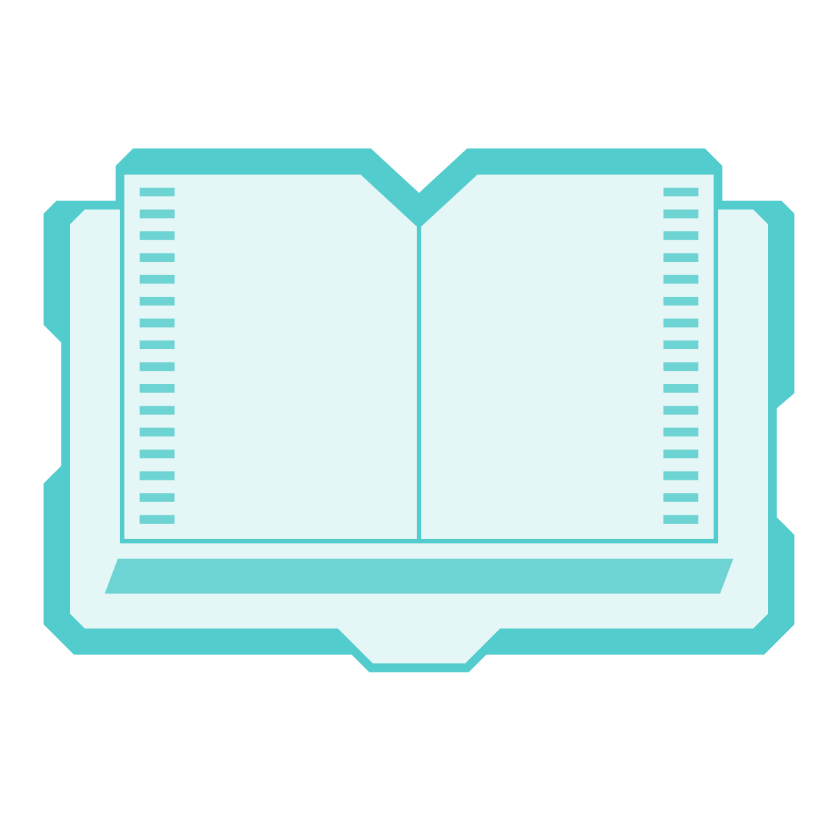 sci-fi style open book icon