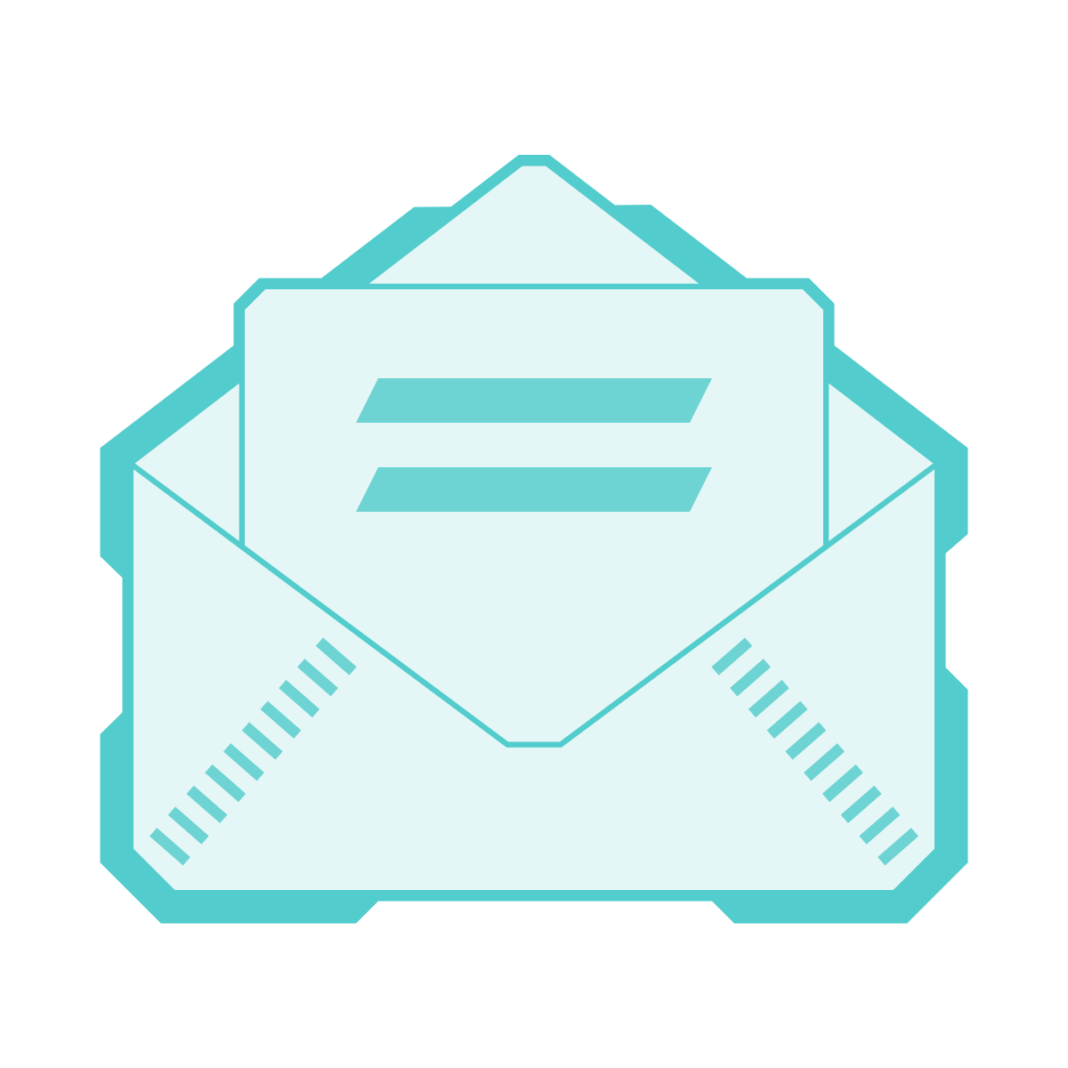 sci-fi style open envelope icon
