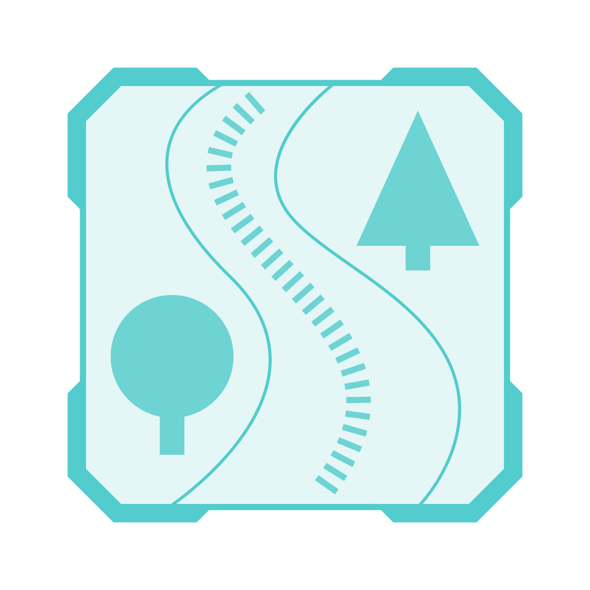 sci-fi style path icon