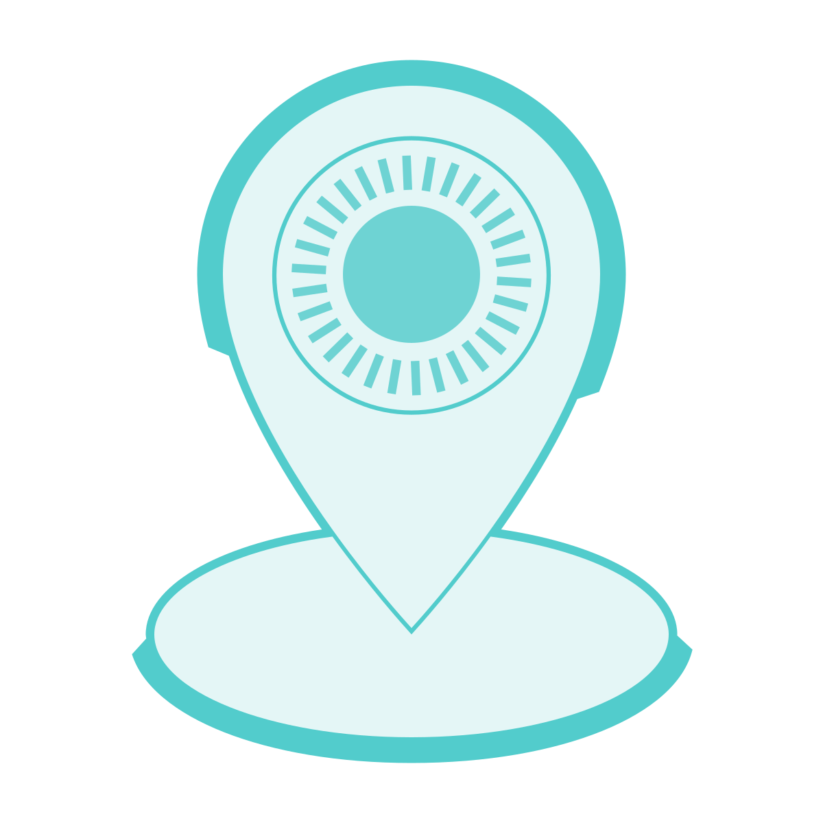 sci-fi style place marker icon