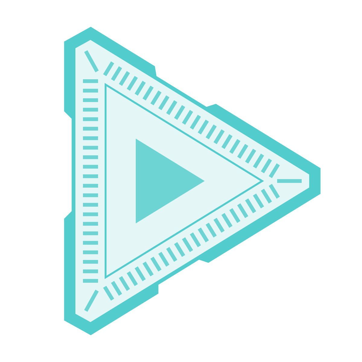 sci-fi style play icon