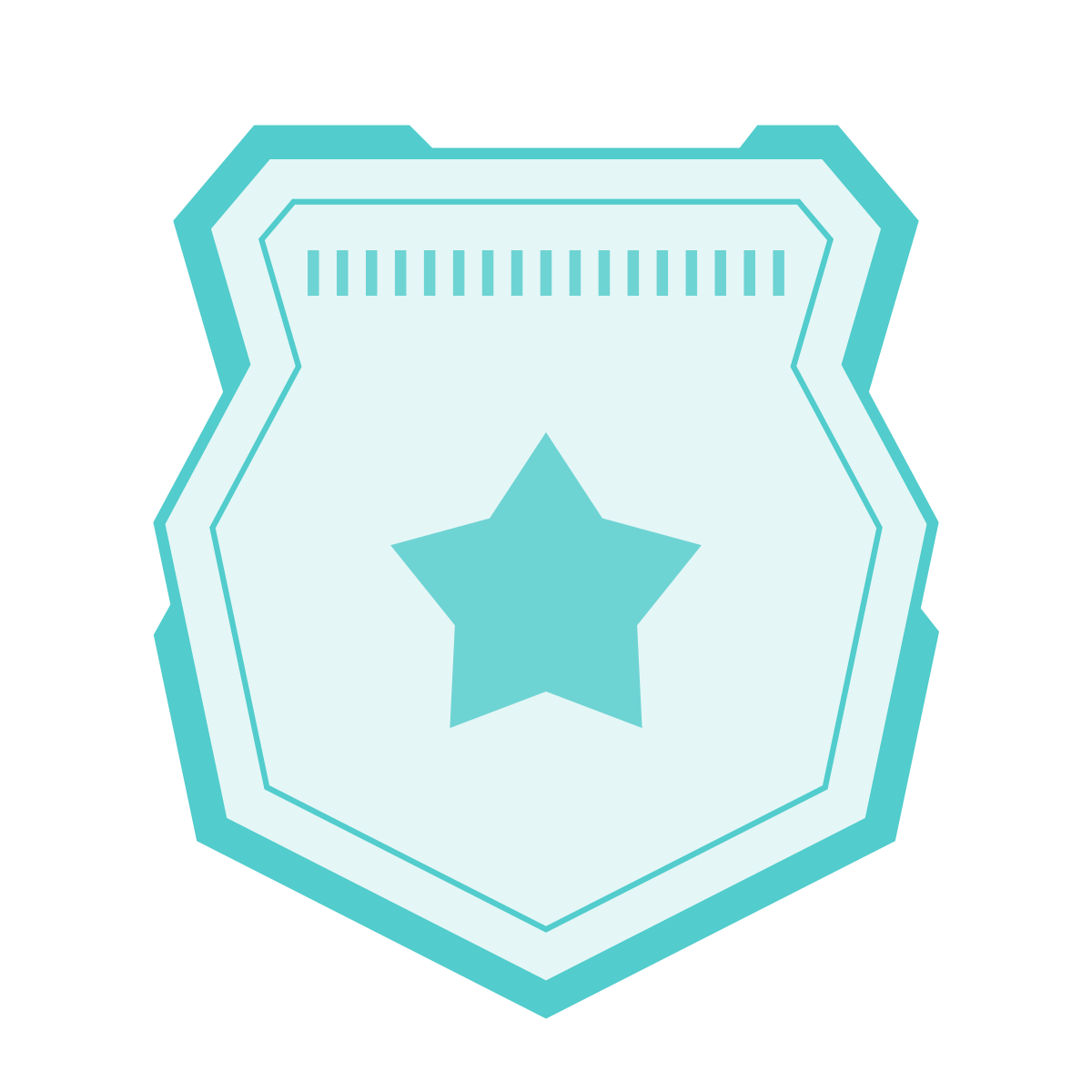 sci-fi style police badge icon