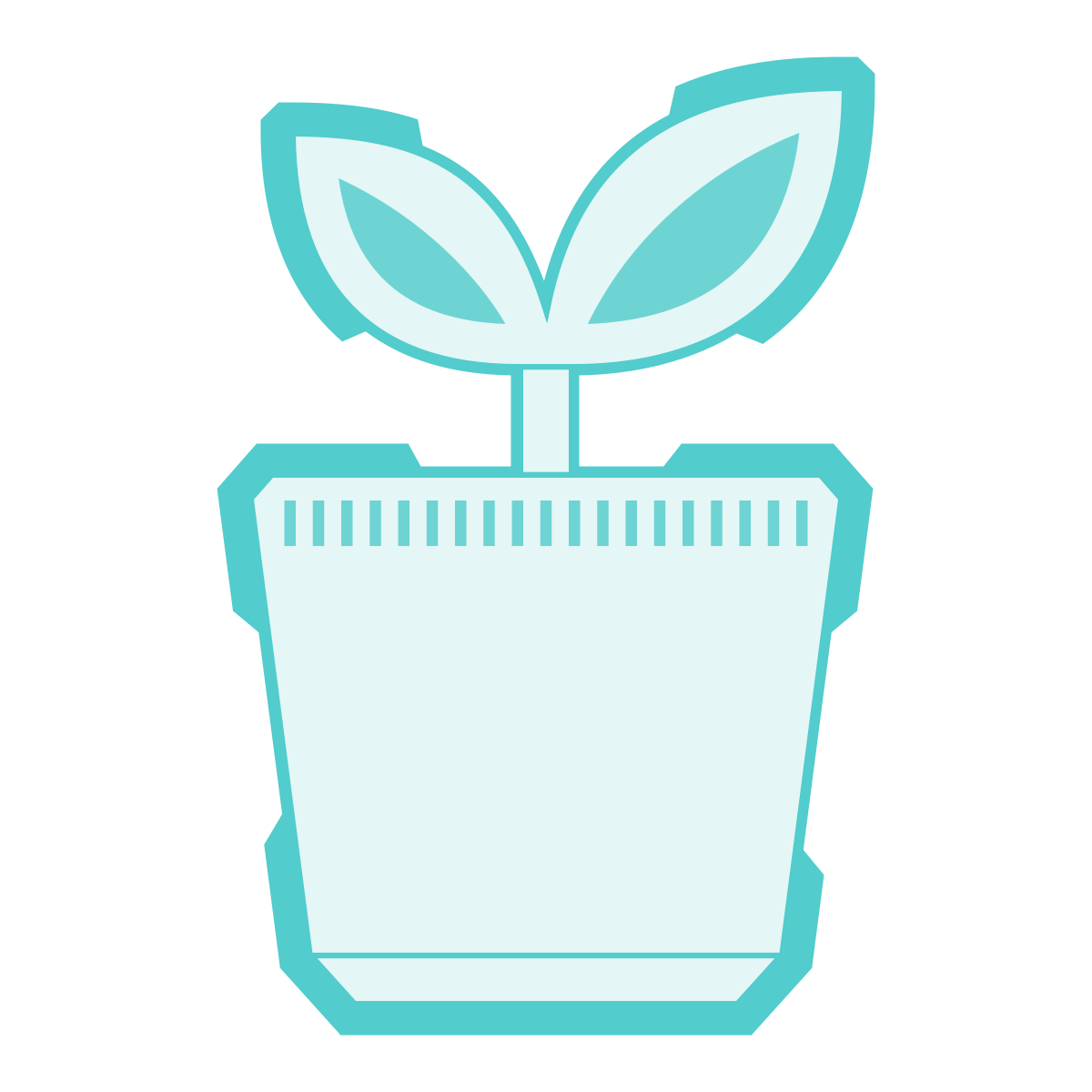 sci-fi style potted plant icon