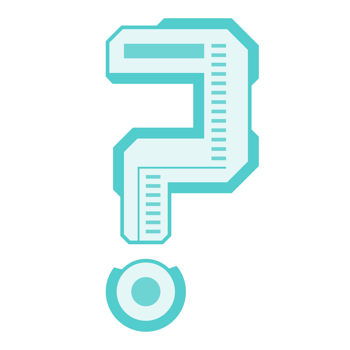 sci-fi style question mark icon