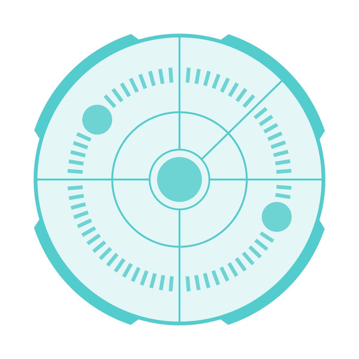 sci-fi style radar icon