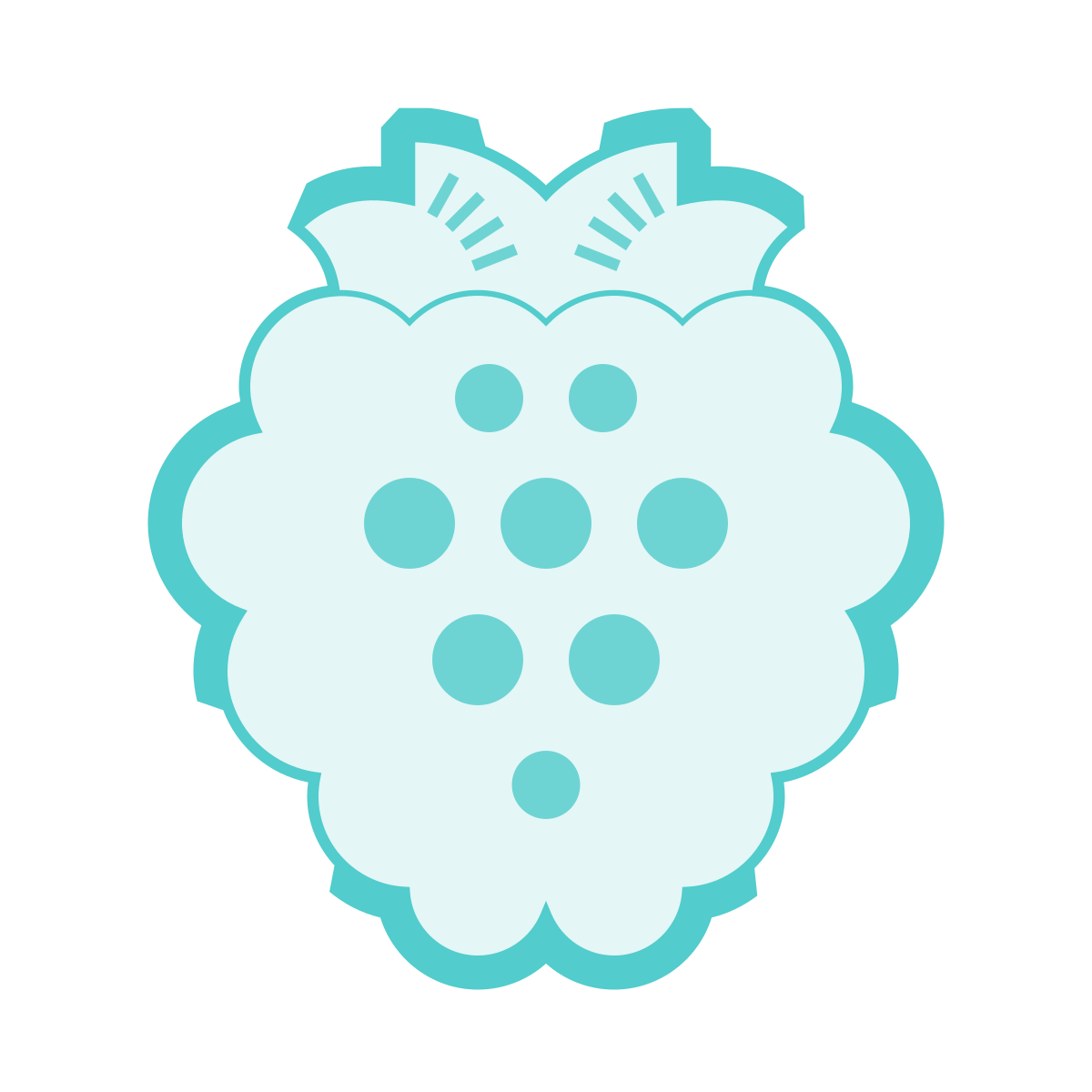 sci-fi style raspberry icon