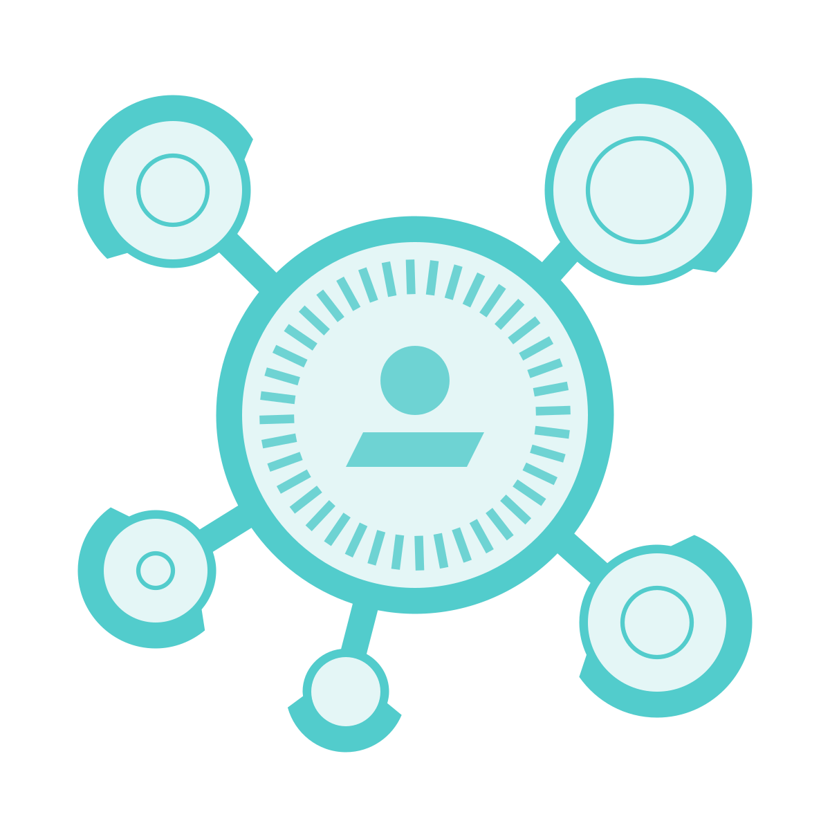sci-fi style social network icon