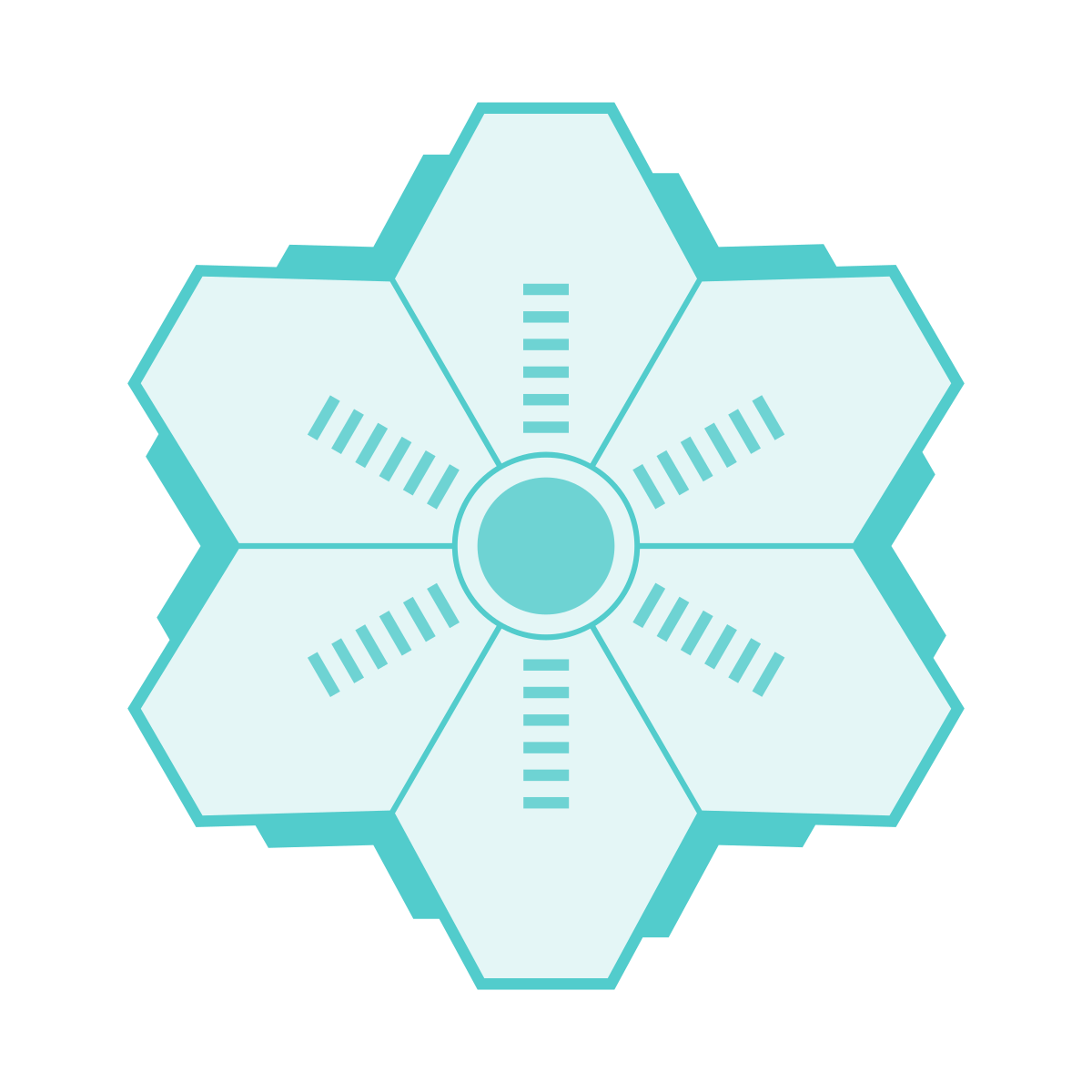 sci-fi style spa flower icon