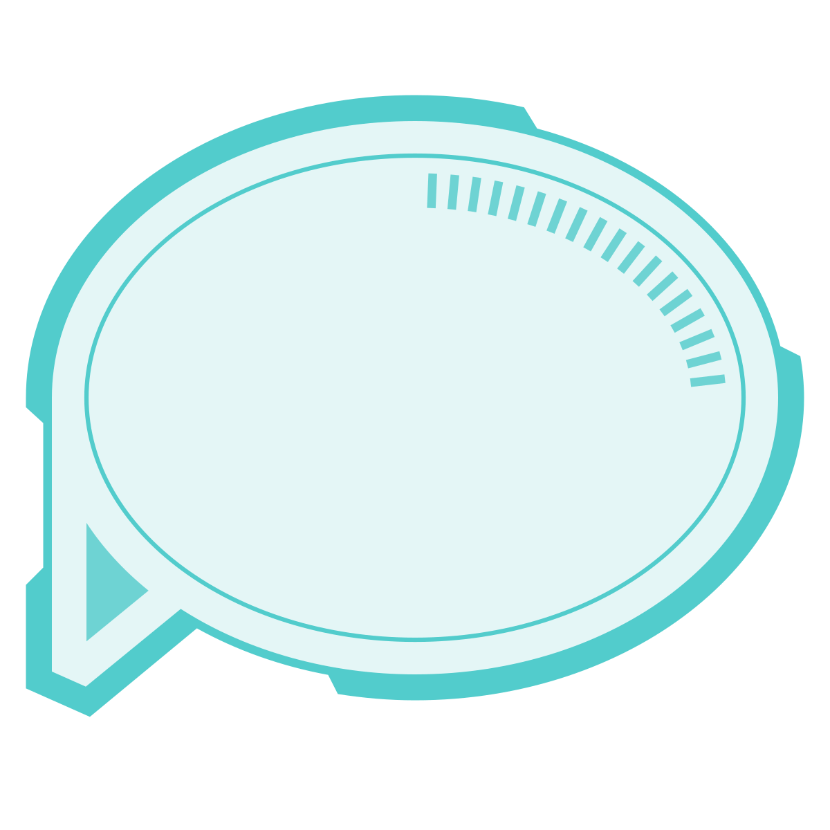 sci-fi style speech bubble icon