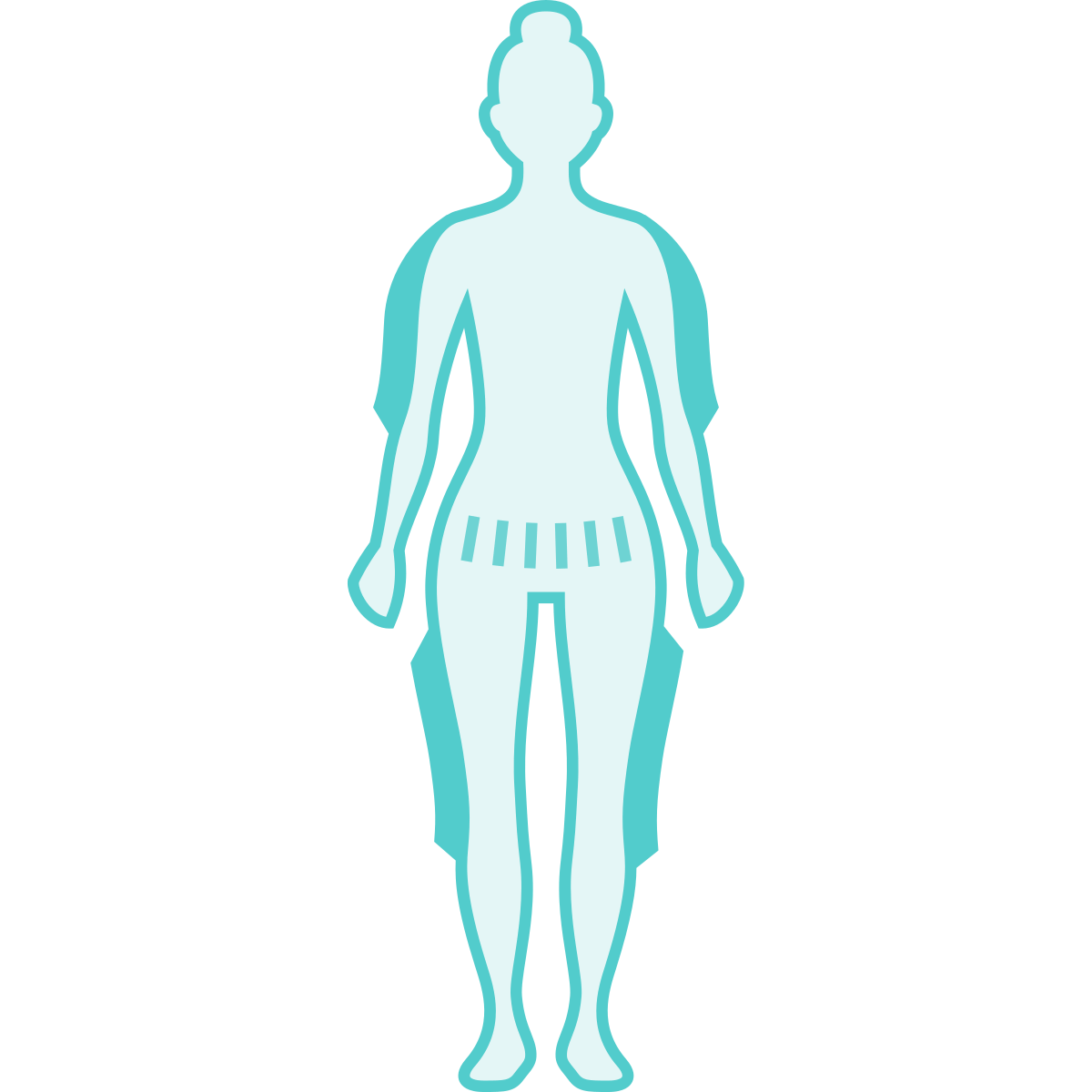 sci-fi style standing woman icon