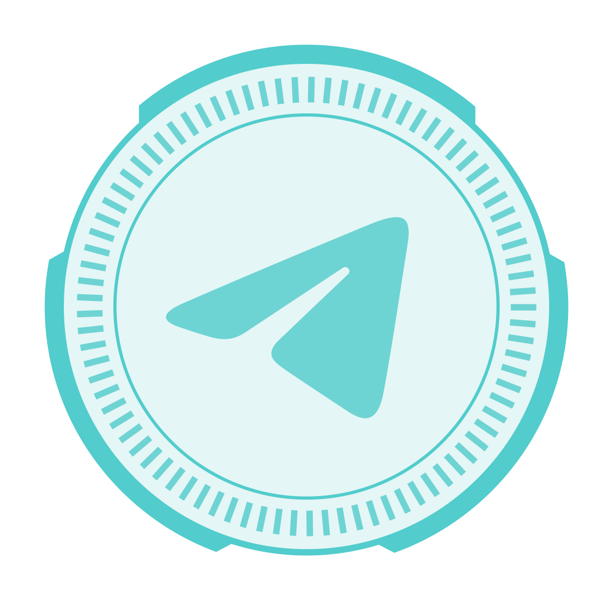 sci-fi style telegram app icon