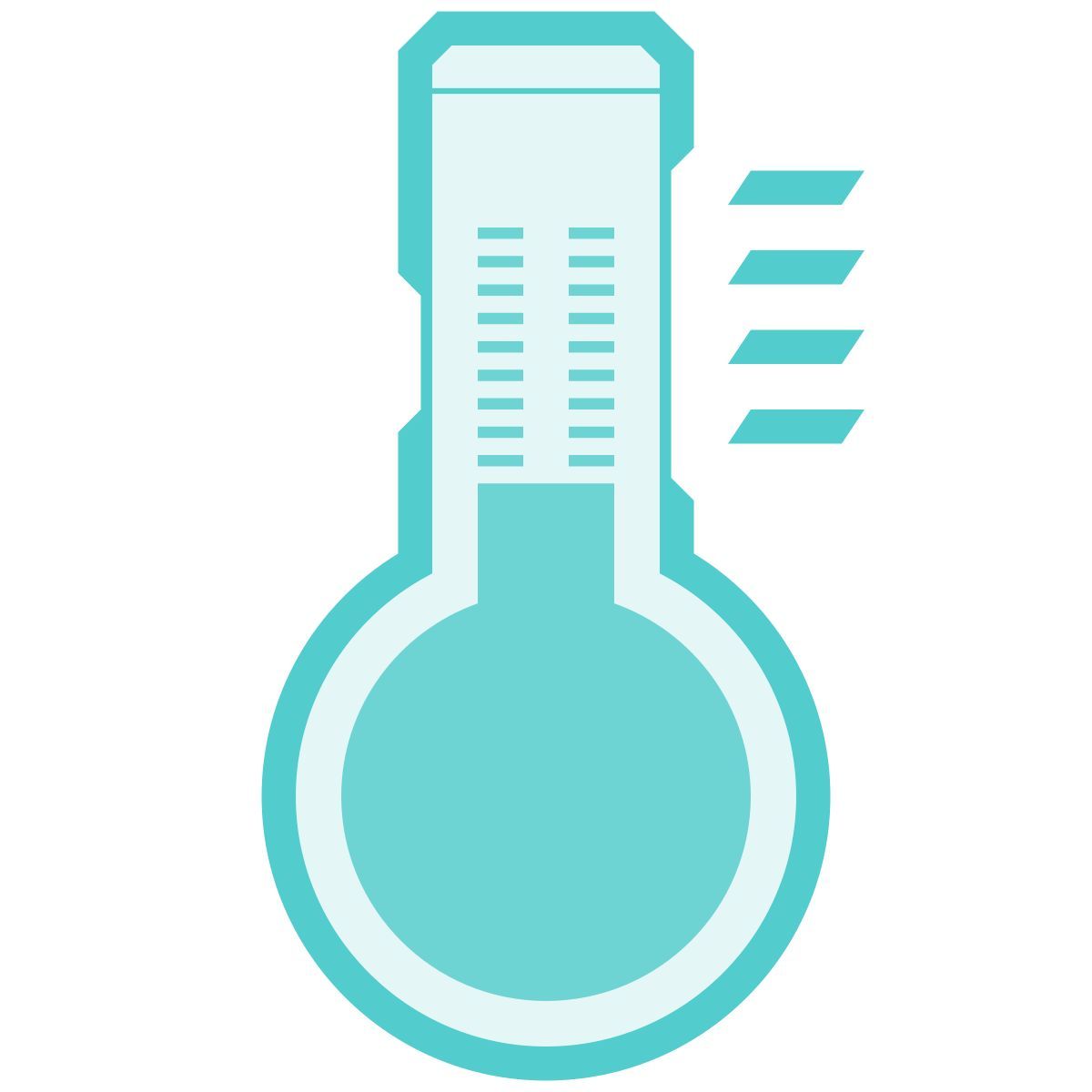 sci-fi style thermometer icon