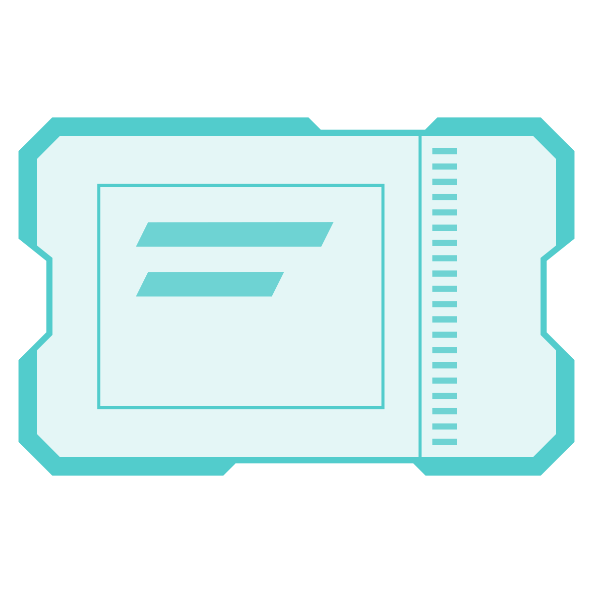 sci-fi style ticket icon