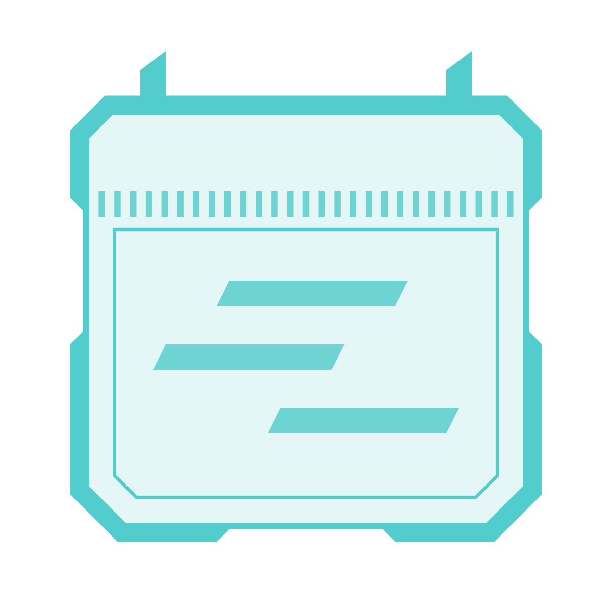 sci-fi style timeline week icon