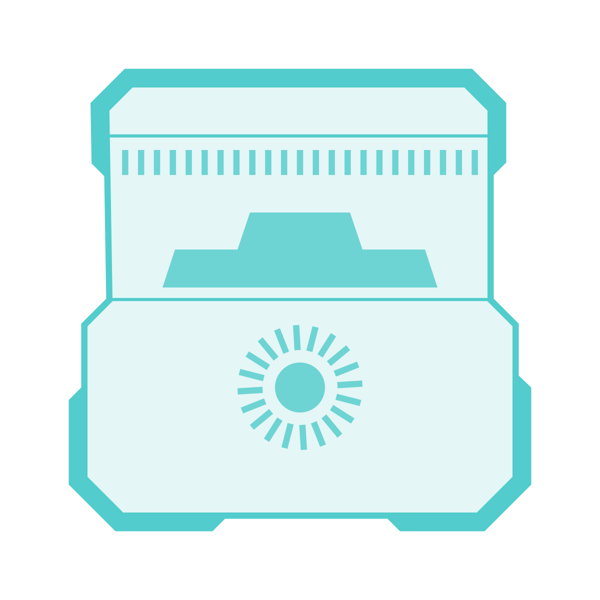 sci-fi style treasure chest icon