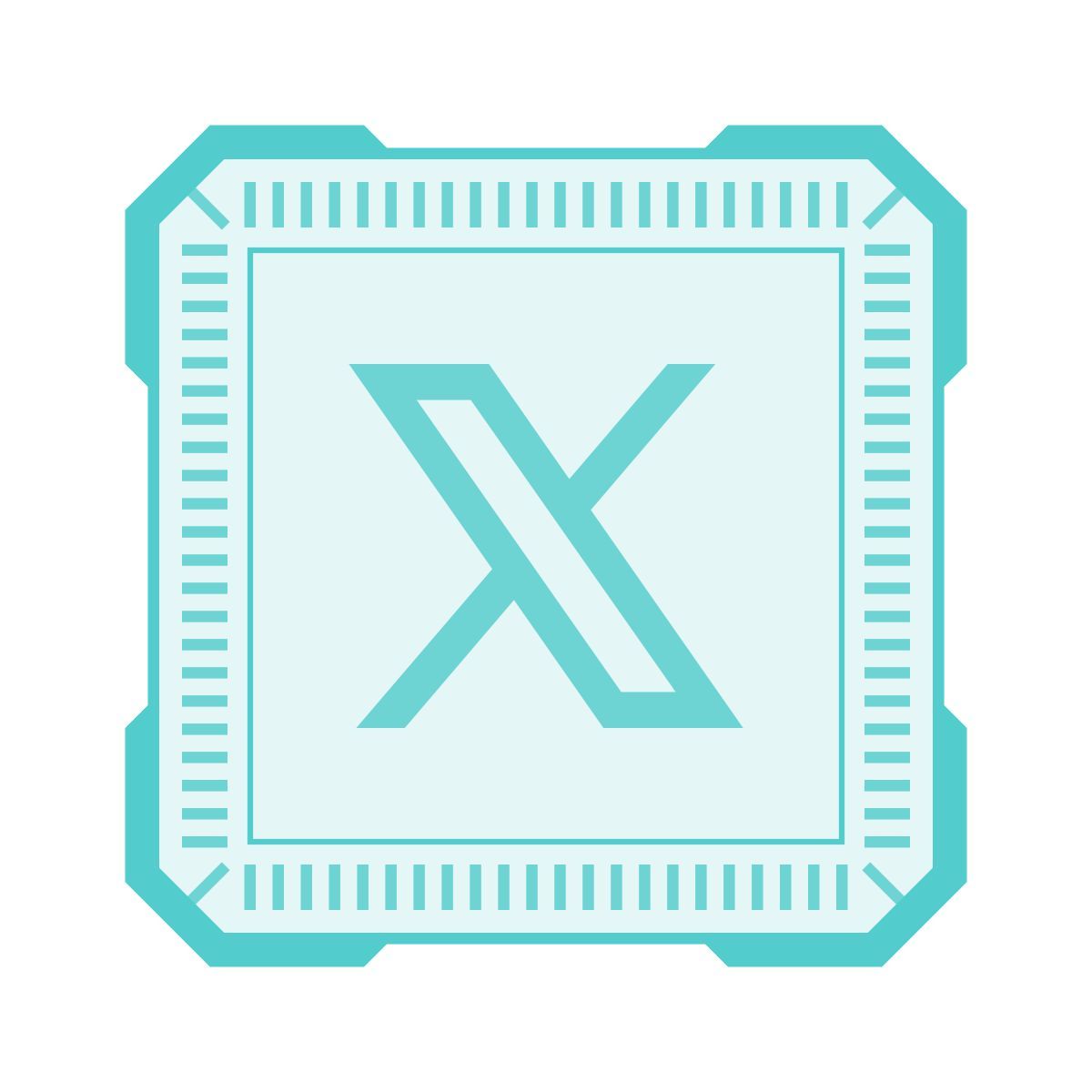 sci-fi style twitterx icon