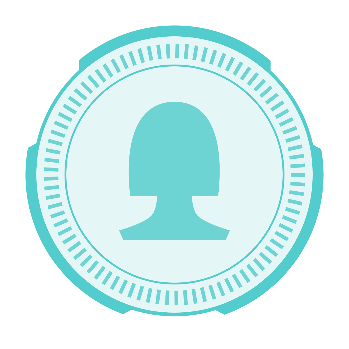 sci-fi style user female circle icon
