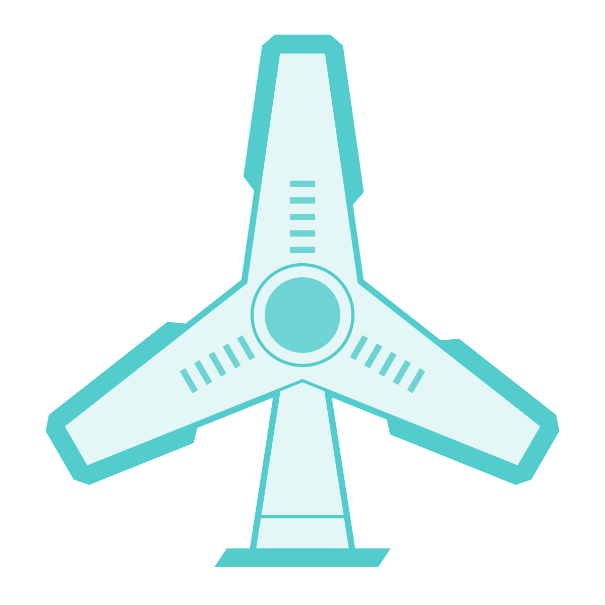 sci-fi style wind turbine icon