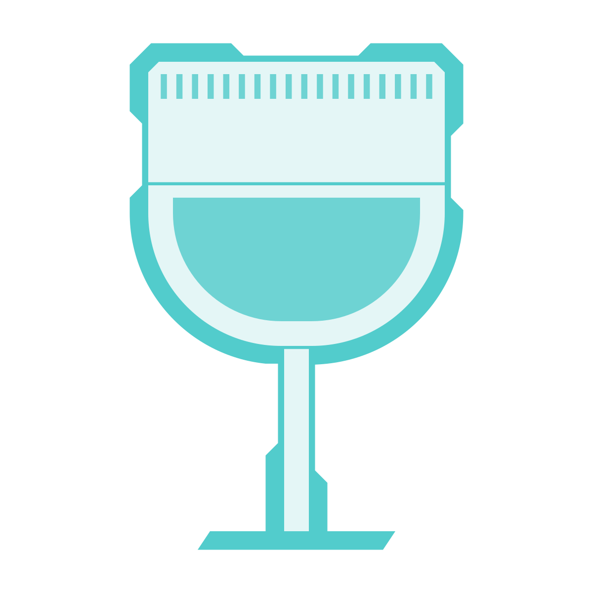 sci-fi style wine glass icon