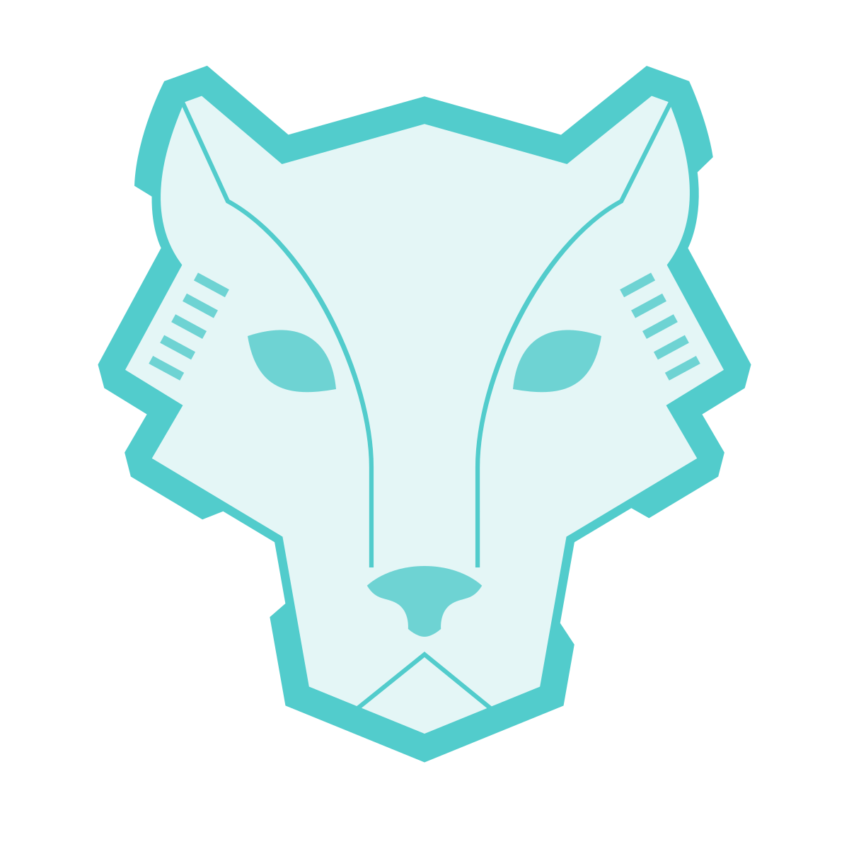 sci-fi style wolf icon