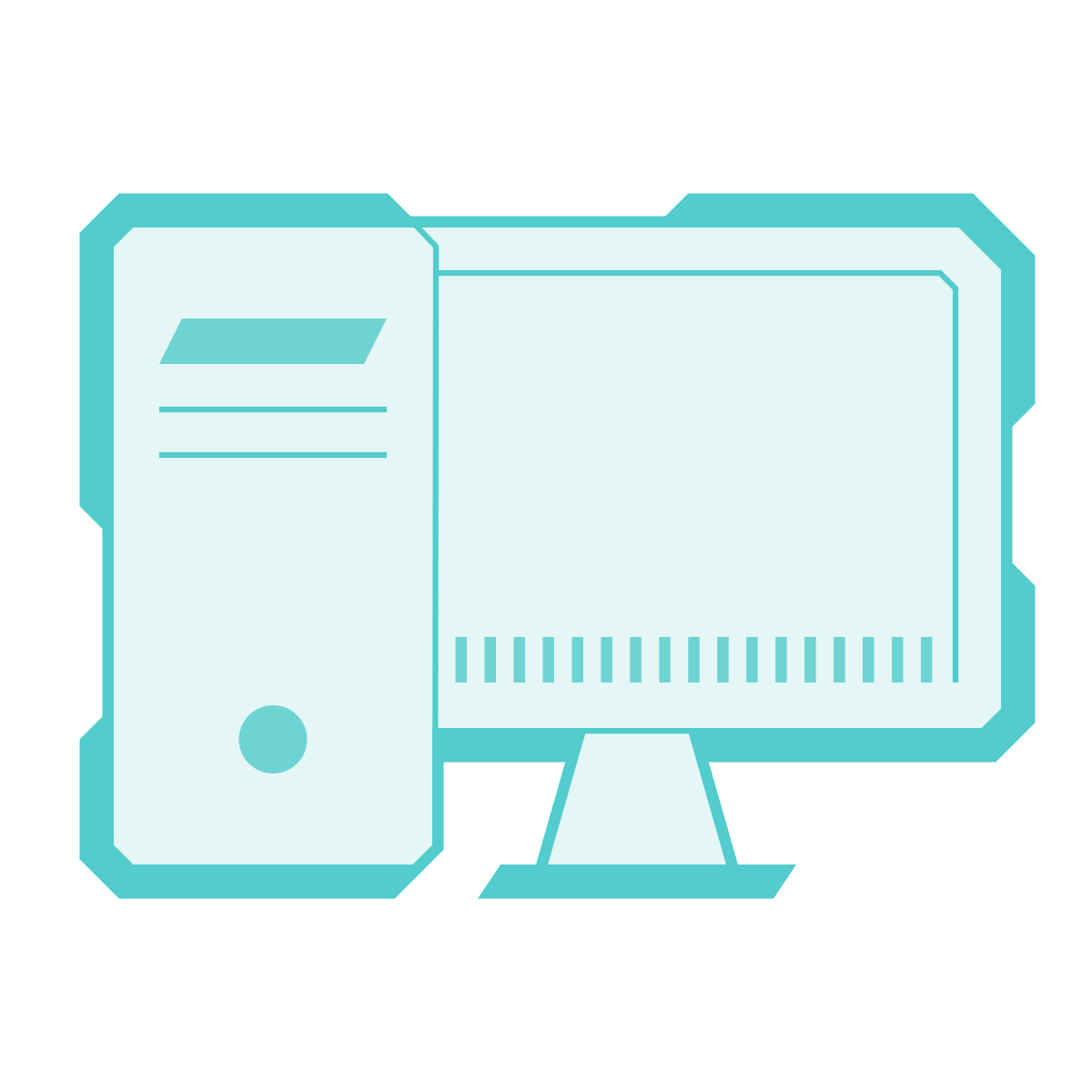 sci-fi style workstation icon