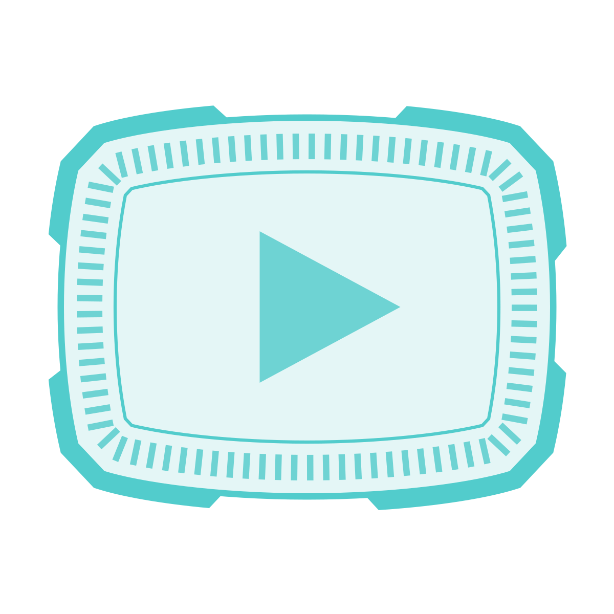 sci-fi style youtube play icon