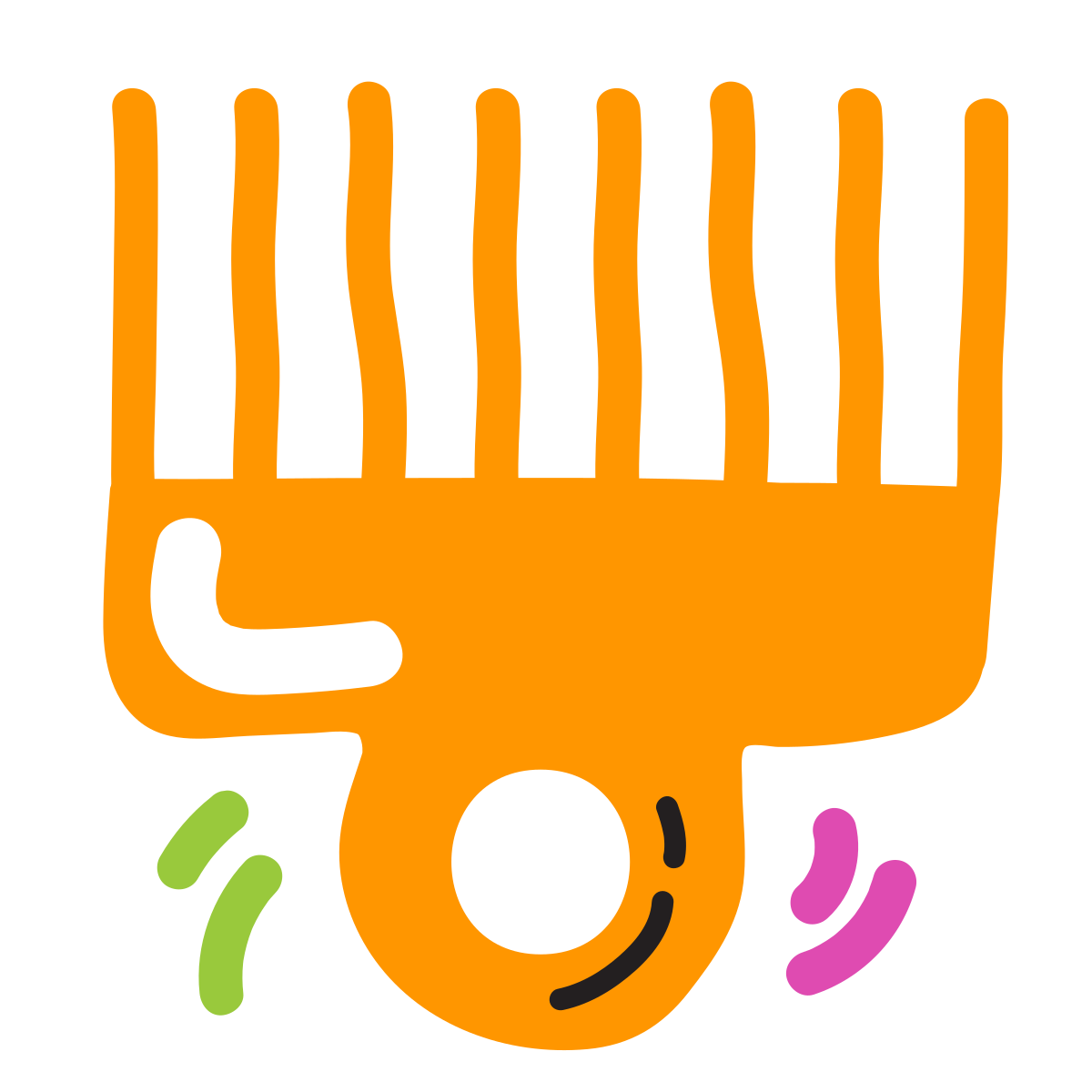 scribby style afro pick icon