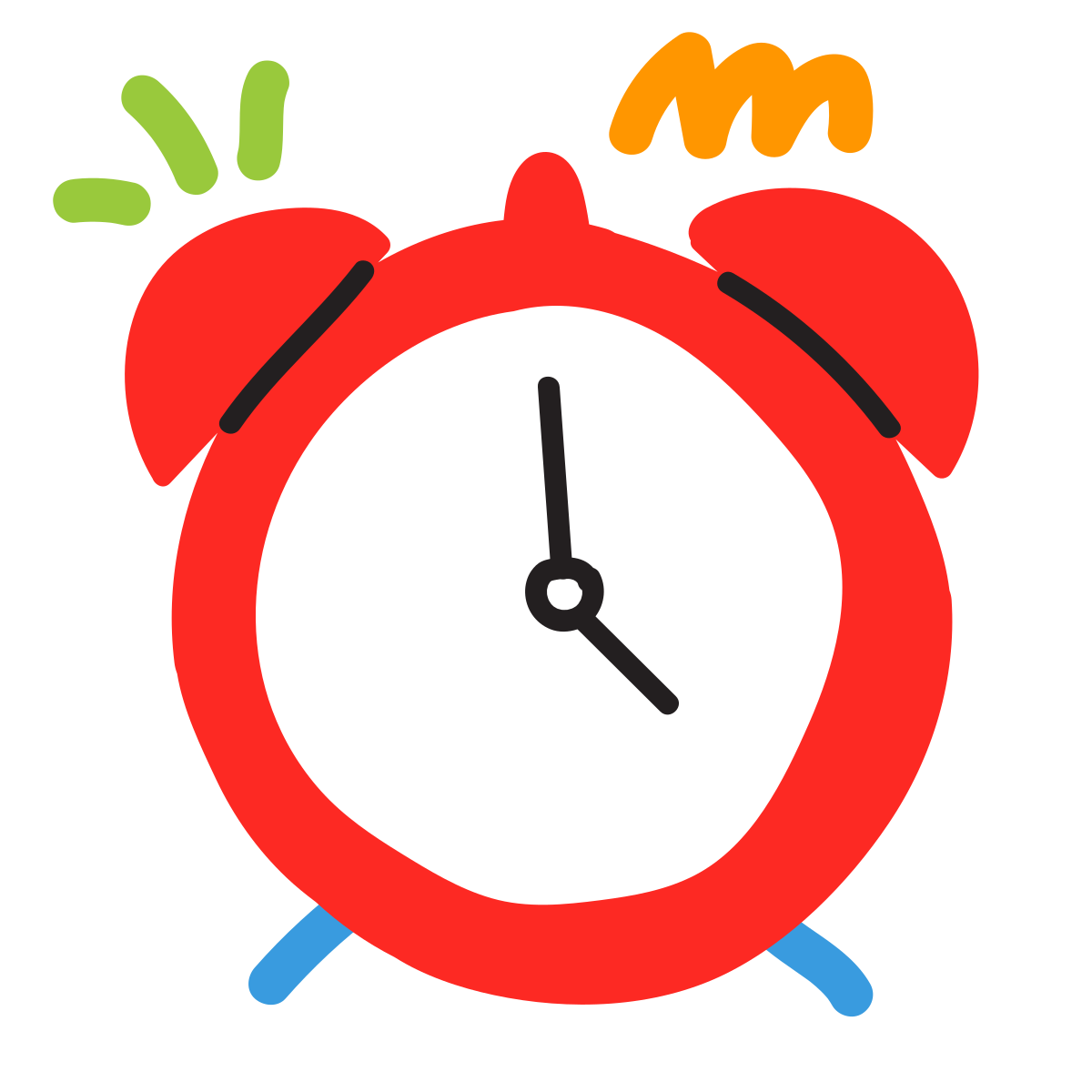 scribby style alarm clock icon