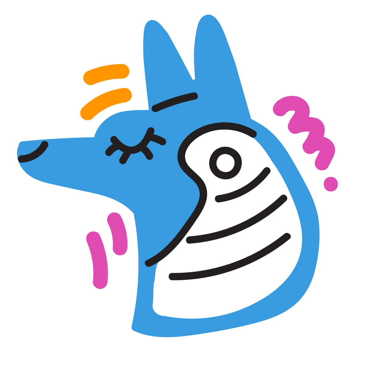 scribby style anubis icon