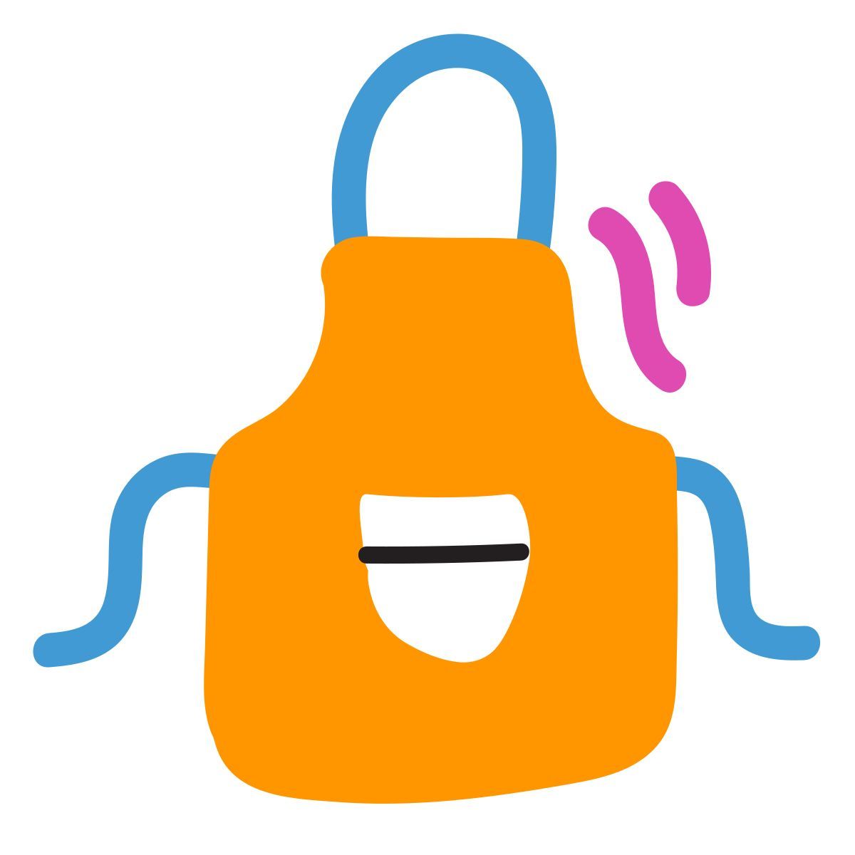 scribby style grembiule icon