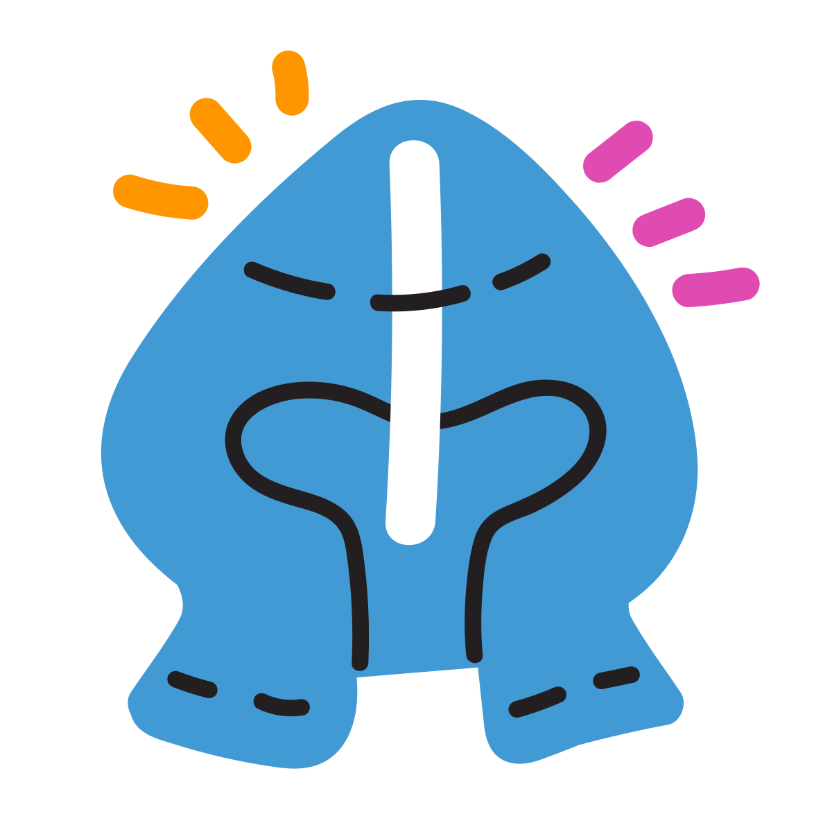 scribby style armored helmet icon