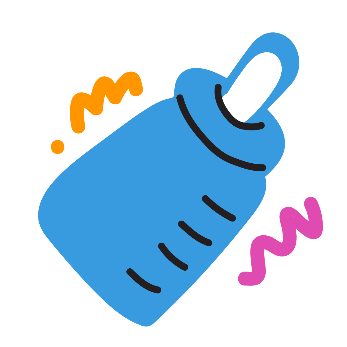 scribby style baby bottle icon