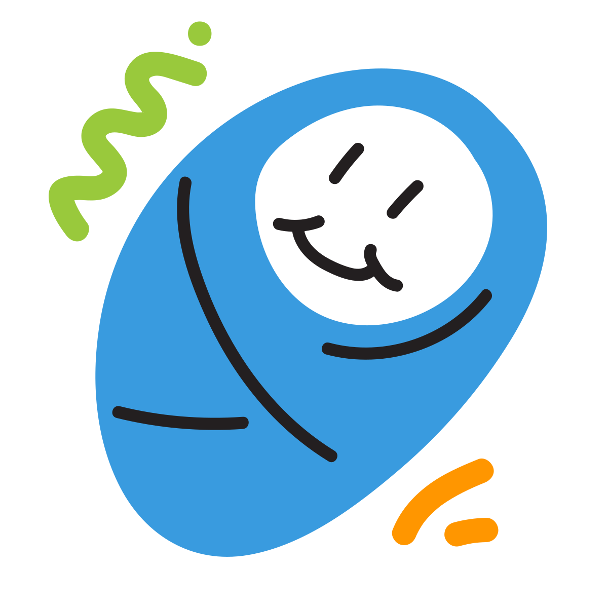 scribby style baby icon