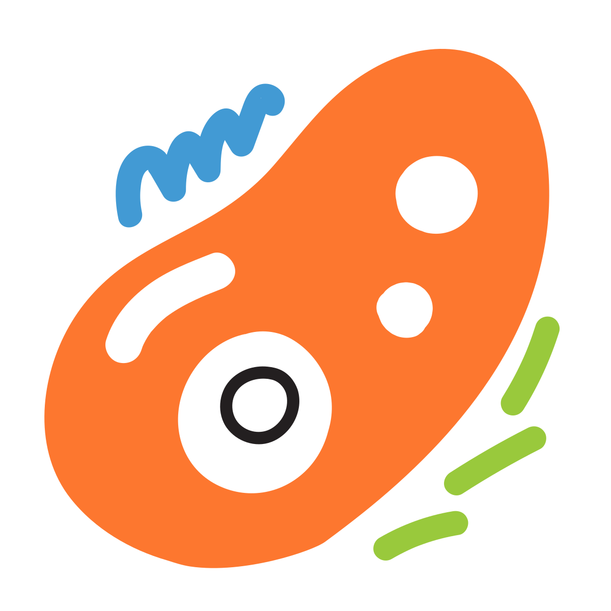 scribby style bacteria icon