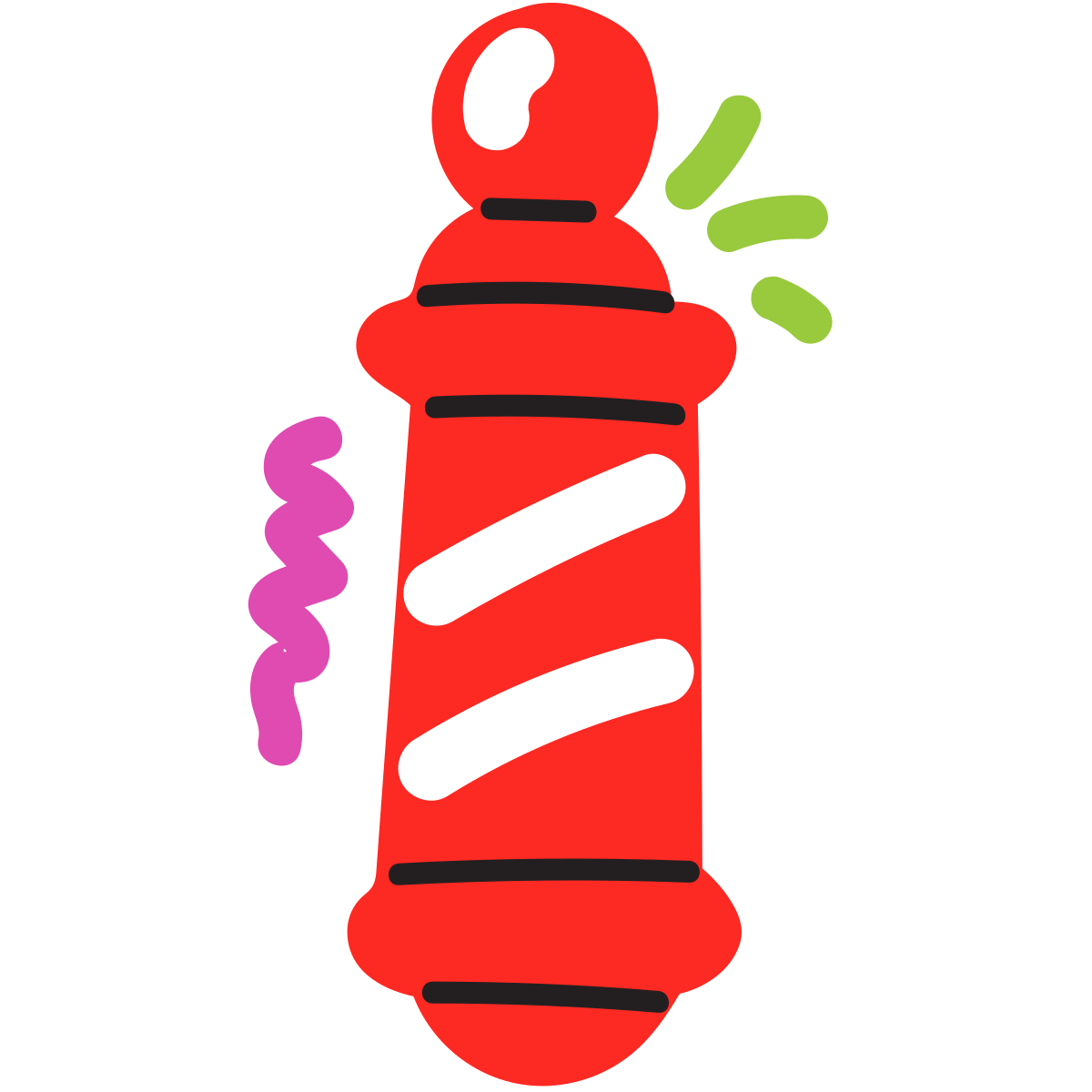 scribby style barber pole icon