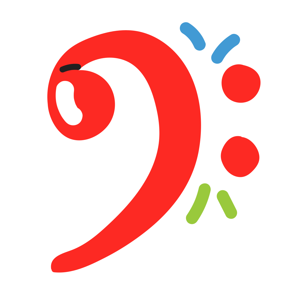 scribby style bass clef icon