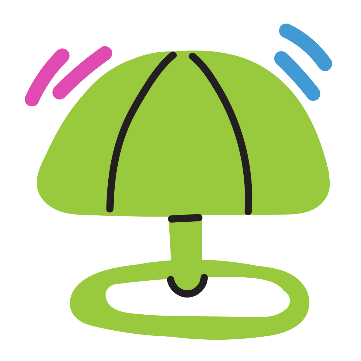 scribby style beach umbrella icon