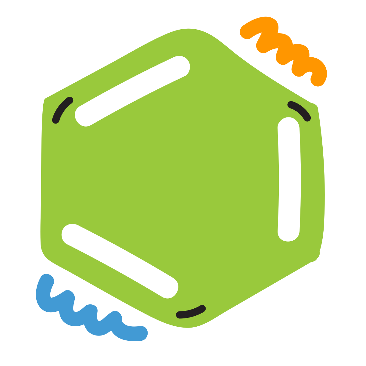 scribby style benzene ring icon