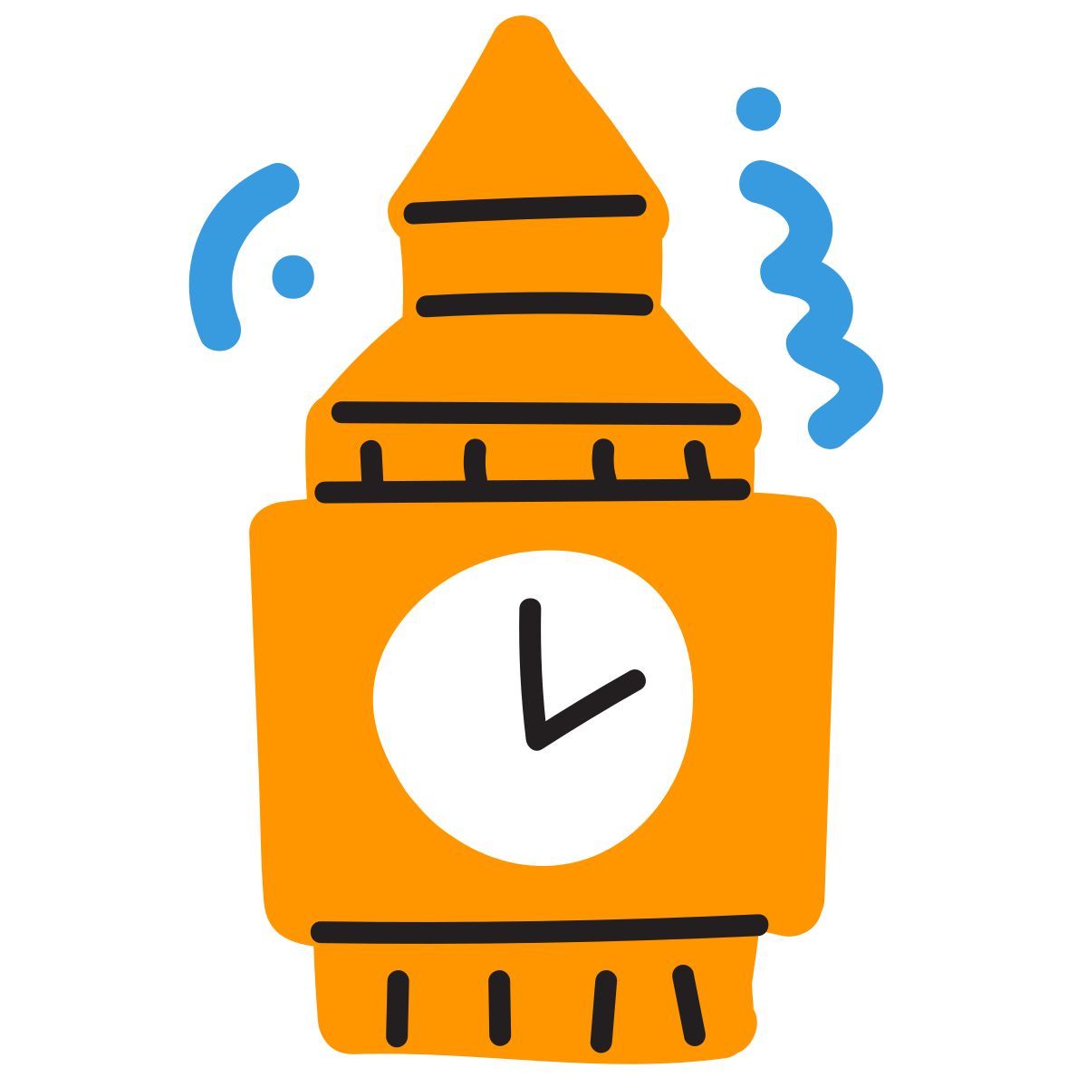 scribby style big ben icon