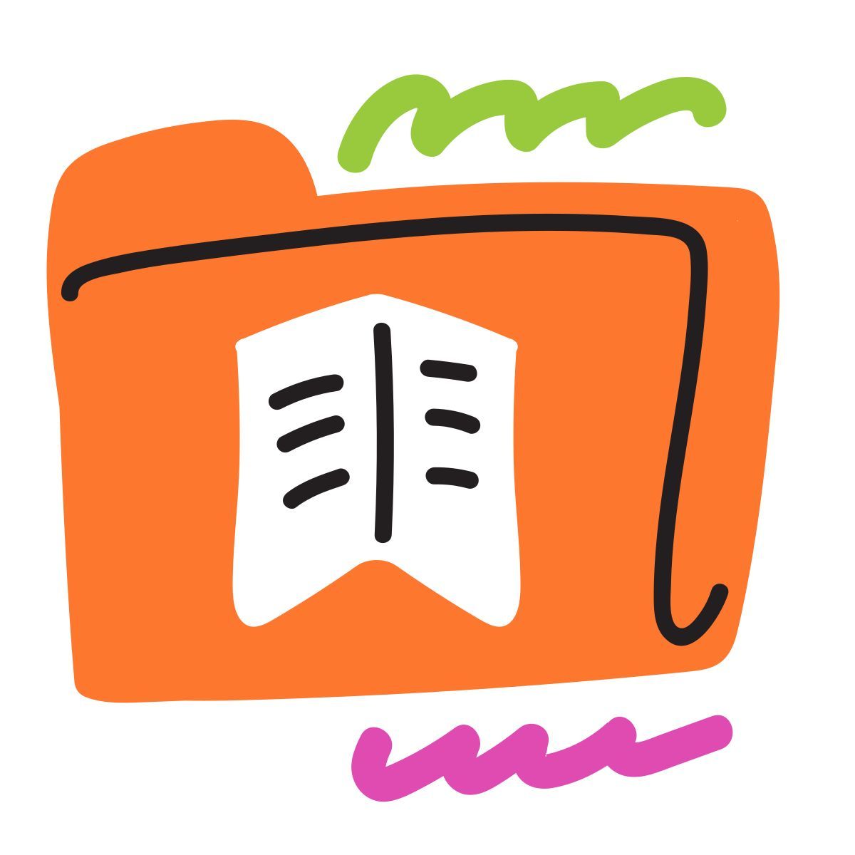 scribby style dossier de livres icon