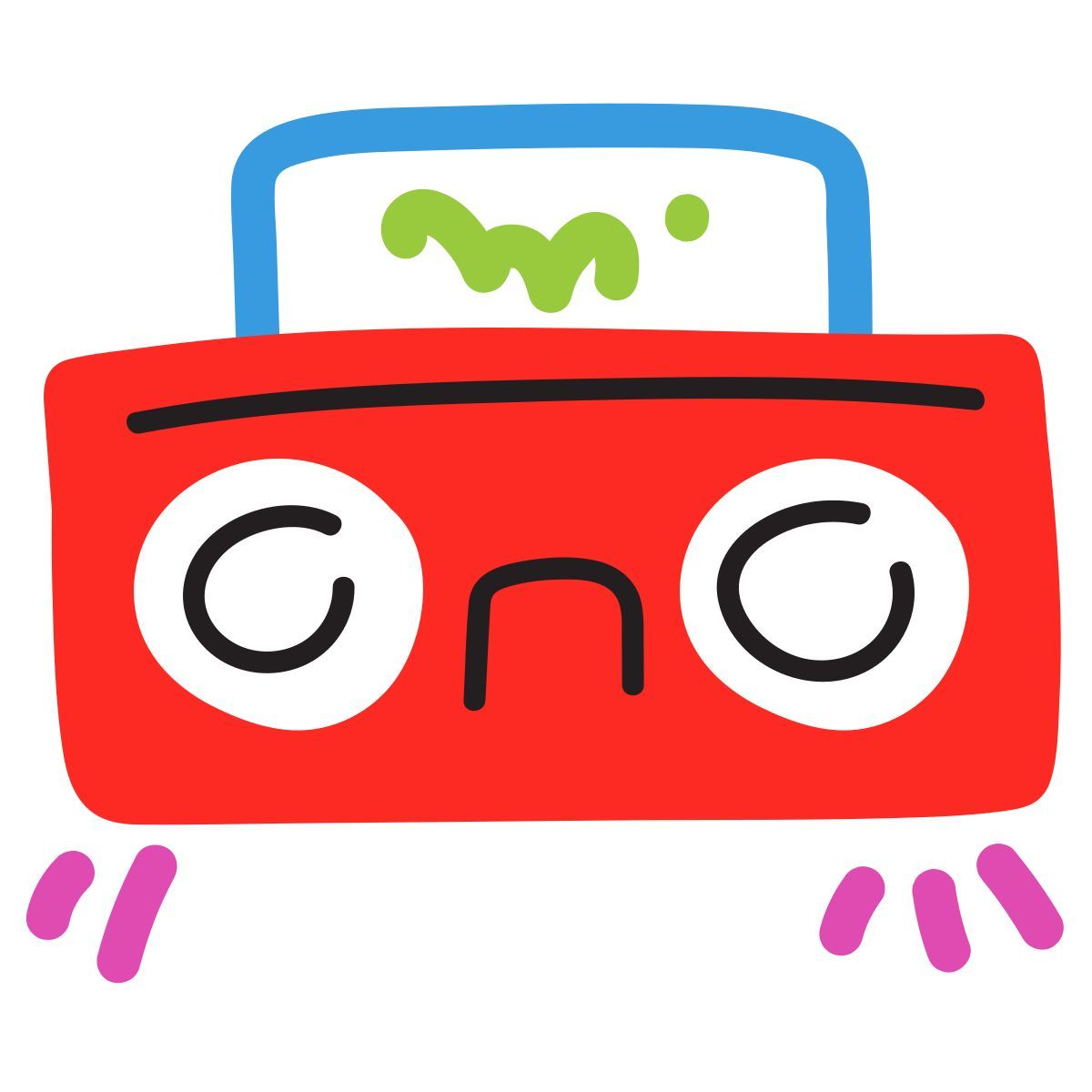 scribby style stereo portatile icon