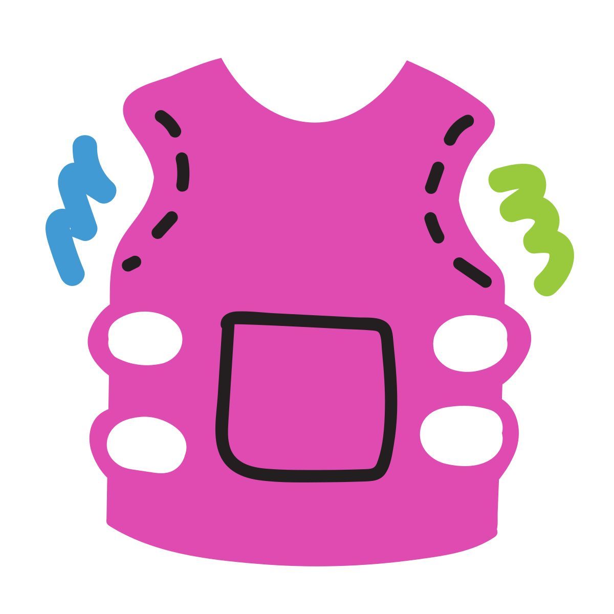 scribby style gilet pare balles icon