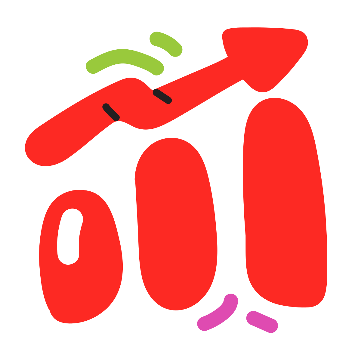 scribby style bullish icon