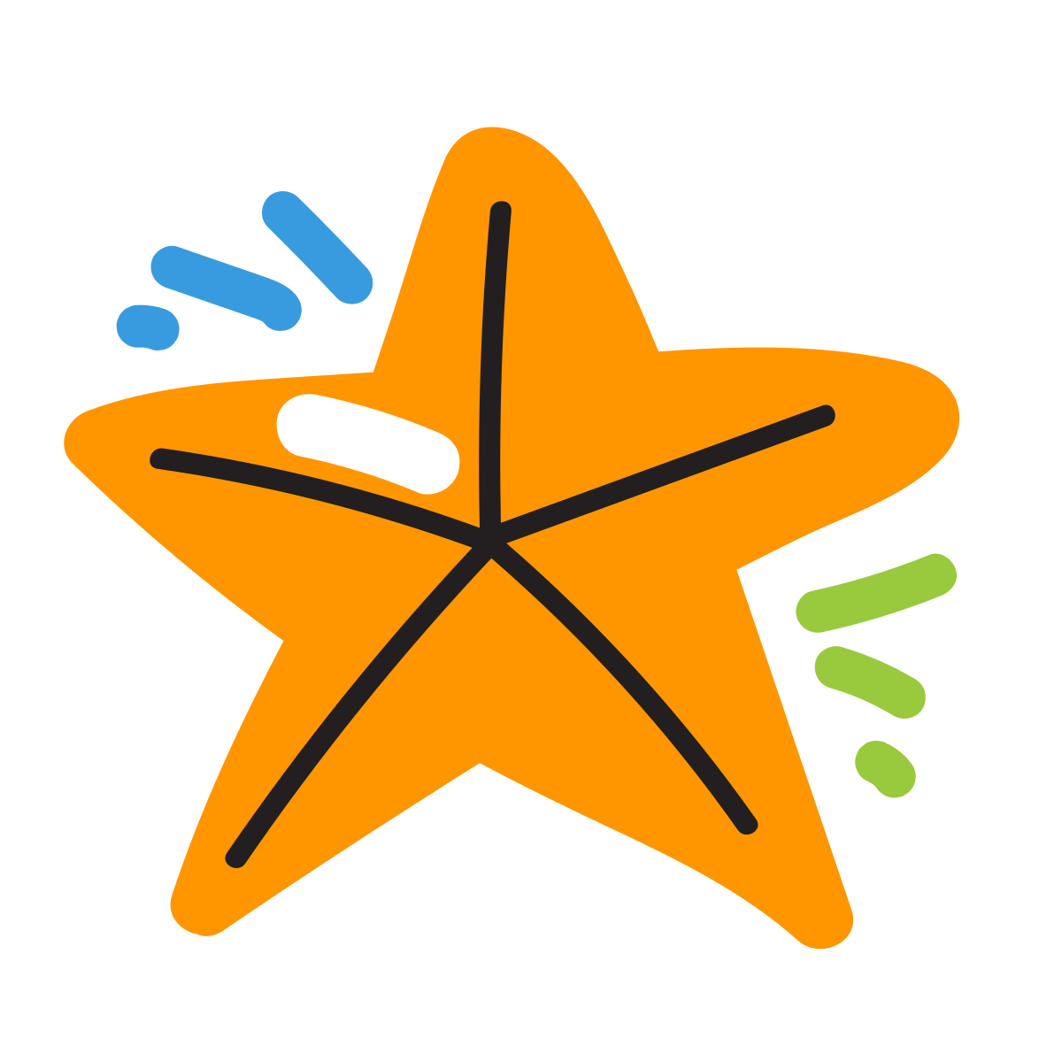 scribby style christmas star icon