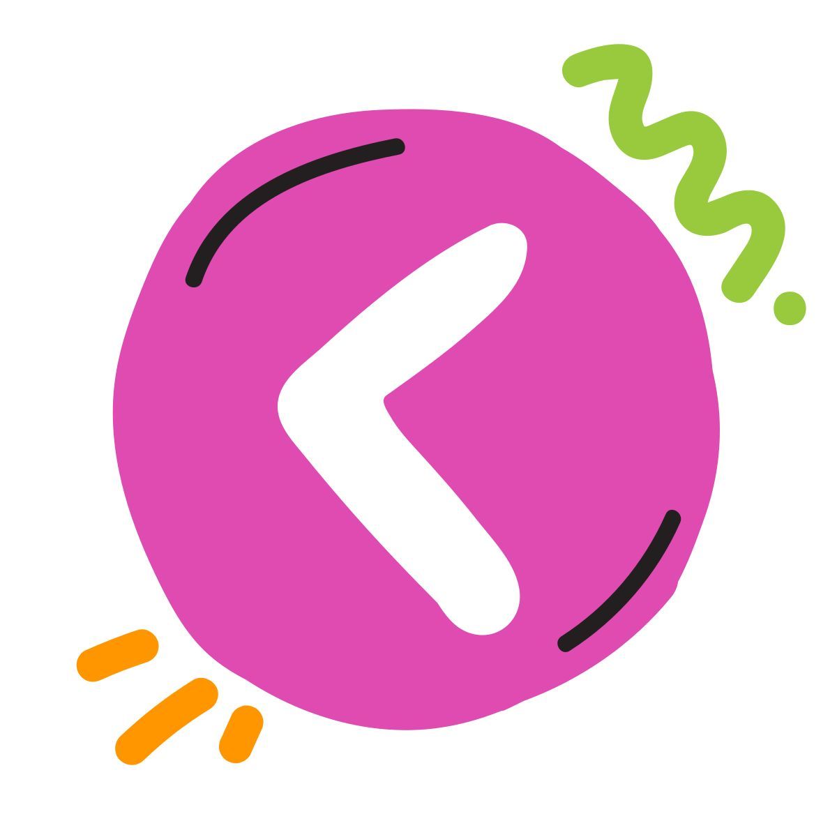 scribby style back to icon